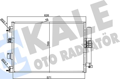 KALE OTO RADYATÖR 357380 - Конденсатор, кондиціонер autocars.com.ua