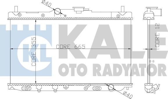 KALE OTO RADYATÖR 357700 - Радіатор, охолодження двигуна autocars.com.ua