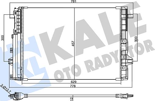 KALE OTO RADYATÖR 357725 - Конденсатор, кондиціонер autocars.com.ua