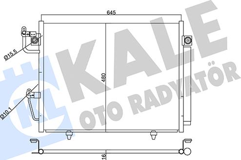 KALE OTO RADYATÖR 357760 - Конденсатор, кондиціонер autocars.com.ua