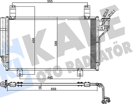 KALE OTO RADYATÖR 357795 - Радиатор кондиционера Mazda Cx-5 Condenser 357795 KALE OTO RADYATOR autocars.com.ua