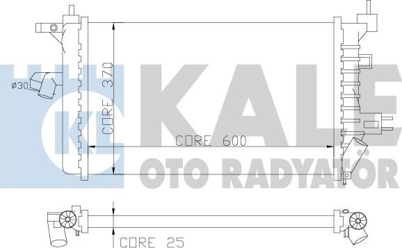 KALE OTO RADYATÖR 357800 - Радіатор, охолодження двигуна autocars.com.ua