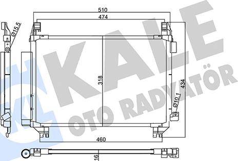 KALE OTO RADYATÖR 357805 - Конденсатор, кондиціонер autocars.com.ua