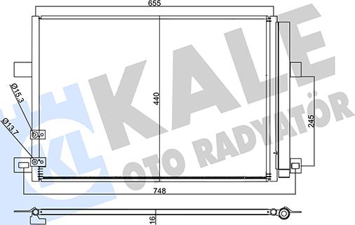 KALE OTO RADYATÖR 357810 - Конденсатор, кондиціонер autocars.com.ua