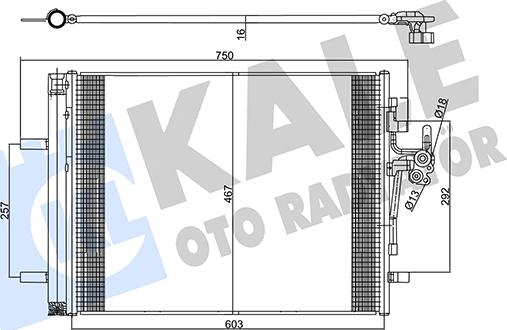 KALE OTO RADYATÖR 357825 - Конденсатор, кондиціонер autocars.com.ua