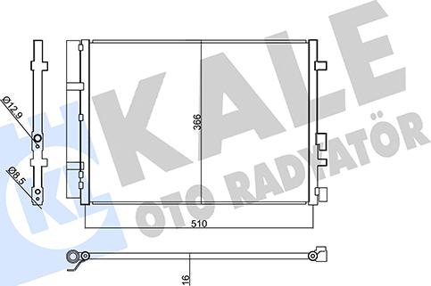 KALE OTO RADYATÖR 357845 - Конденсатор, кондиціонер autocars.com.ua
