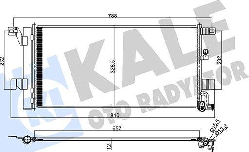 KALE OTO RADYATÖR 357860 - Конденсатор, кондиціонер autocars.com.ua