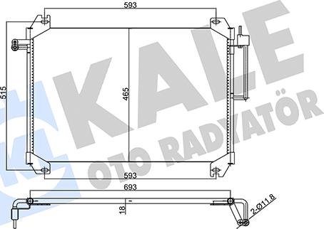 KALE OTO RADYATÖR 357865 - Конденсатор, кондиціонер autocars.com.ua