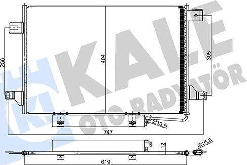 KALE OTO RADYATÖR 357885 - Конденсатор, кондиціонер autocars.com.ua