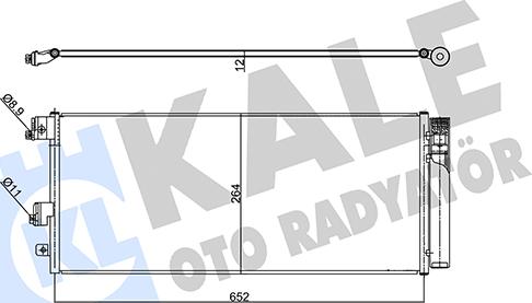 KALE OTO RADYATÖR 357955 - Конденсатор, кондиціонер autocars.com.ua