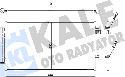 KALE OTO RADYATÖR 357960 - Конденсатор, кондиціонер autocars.com.ua