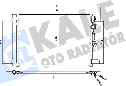 KALE OTO RADYATÖR 357965 - Конденсатор, кондиціонер autocars.com.ua