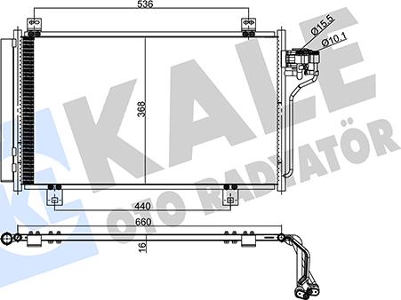 KALE OTO RADYATÖR 357975 - Конденсатор, кондиціонер autocars.com.ua