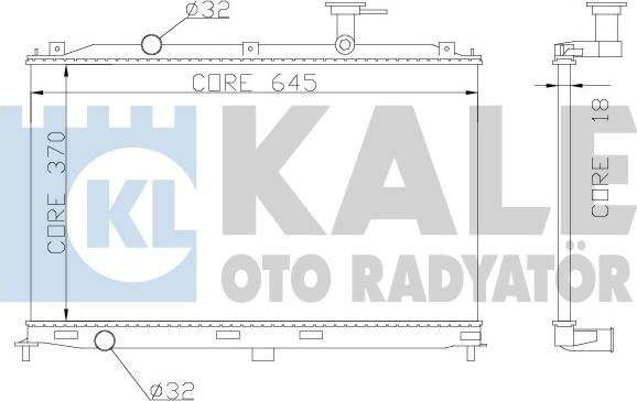 KALE OTO RADYATÖR 358000 - Радіатор, охолодження двигуна autocars.com.ua