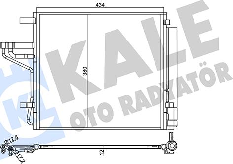 KALE OTO RADYATÖR 358025 - Конденсатор, кондиціонер autocars.com.ua