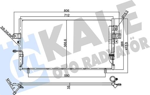 KALE OTO RADYATÖR 358035 - Конденсатор, кондиціонер autocars.com.ua