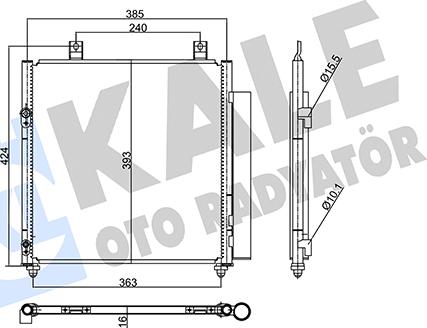 KALE OTO RADYATÖR 358040 - Конденсатор, кондиціонер autocars.com.ua