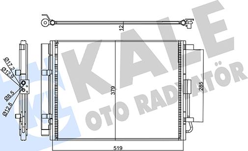 KALE OTO RADYATÖR 358215 - Конденсатор, кондиціонер autocars.com.ua