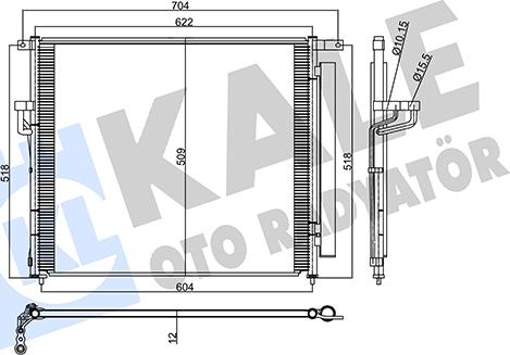KALE OTO RADYATÖR 358230 - Конденсатор, кондиціонер autocars.com.ua
