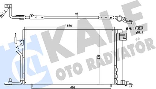 KALE OTO RADYATÖR 358450 - Конденсатор, кондиціонер autocars.com.ua