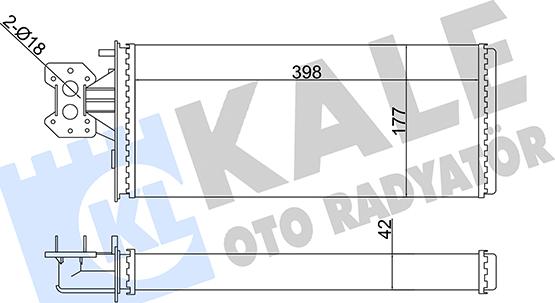 KALE OTO RADYATÖR 358570 - Теплообменник, отопление салона autodnr.net