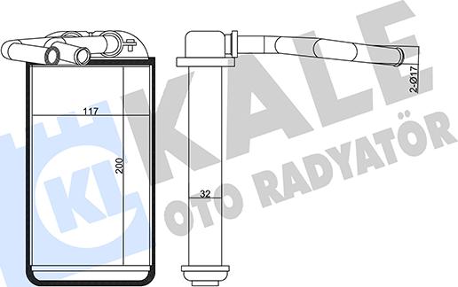 KALE OTO RADYATÖR 358645 - Теплообмінник, опалення салону autocars.com.ua