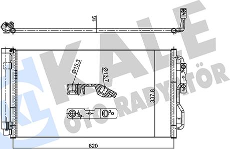 KALE OTO RADYATÖR 358715 - Конденсатор, кондиціонер autocars.com.ua