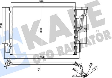 KALE OTO RADYATÖR 358730 - Конденсатор, кондиціонер autocars.com.ua