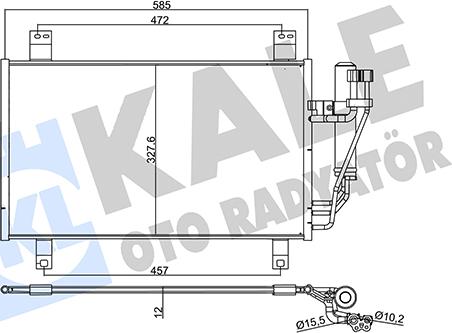 KALE OTO RADYATÖR 358735 - Конденсатор, кондиціонер autocars.com.ua