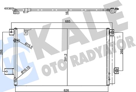 KALE OTO RADYATÖR 358760 - Конденсатор, кондиціонер autocars.com.ua