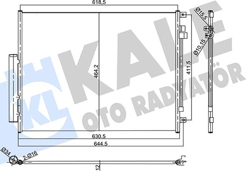 KALE OTO RADYATÖR 358770 - Конденсатор, кондиціонер autocars.com.ua