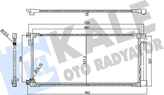 KALE OTO RADYATÖR 358775 - Конденсатор, кондиціонер autocars.com.ua