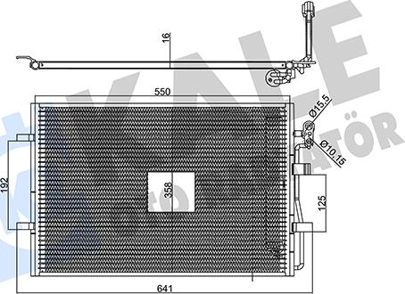 KALE OTO RADYATÖR 358785 - Конденсатор, кондиціонер autocars.com.ua