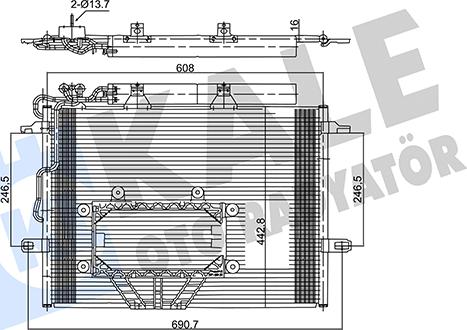 KALE OTO RADYATÖR 358915 - Конденсатор, кондиціонер autocars.com.ua