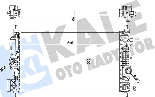 KALE OTO RADYATÖR 358950 - Радіатор, охолодження двигуна autocars.com.ua