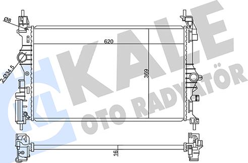 KALE OTO RADYATÖR 358955 - Радіатор, охолодження двигуна autocars.com.ua