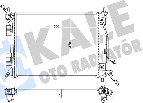 KALE OTO RADYATÖR 358965 - Радіатор, охолодження двигуна autocars.com.ua