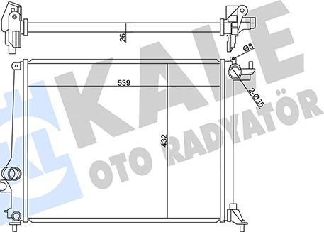 KALE OTO RADYATÖR 358985 - Радіатор, охолодження двигуна autocars.com.ua