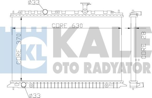 KALE OTO RADYATÖR 359100 - Радіатор, охолодження двигуна autocars.com.ua