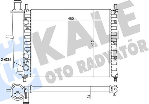 KALE OTO RADYATÖR 359140 - Радіатор, охолодження двигуна autocars.com.ua