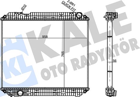 KALE OTO RADYATÖR 359155 - Радіатор, охолодження двигуна autocars.com.ua