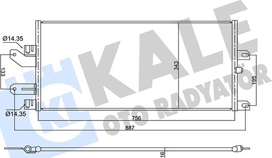 KALE OTO RADYATÖR 359160 - Конденсатор, кондиціонер autocars.com.ua