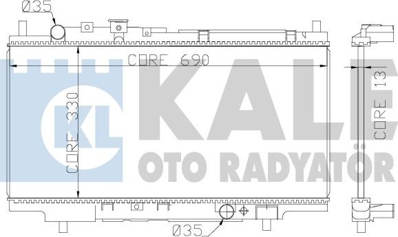 KALE OTO RADYATÖR 359800 - Радіатор, охолодження двигуна autocars.com.ua