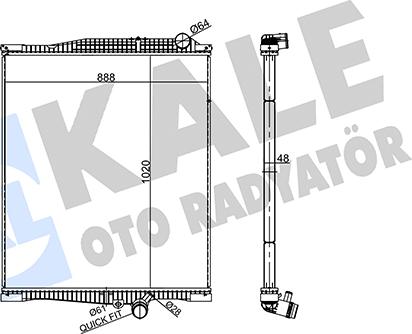 KALE OTO RADYATÖR 359830 - Радіатор, охолодження двигуна autocars.com.ua