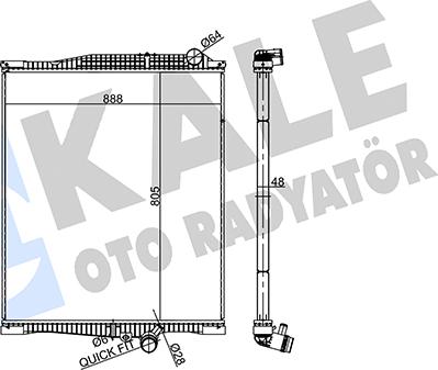 KALE OTO RADYATÖR 359835 - Радіатор, охолодження двигуна autocars.com.ua