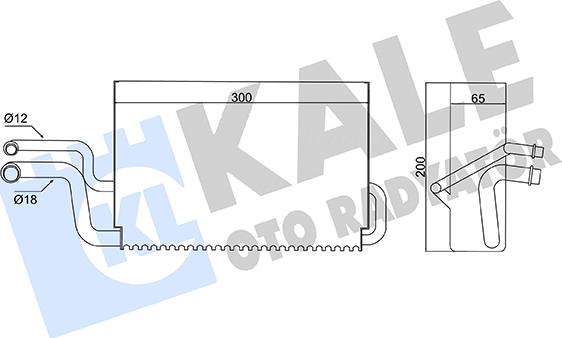 KALE OTO RADYATÖR 359870 - Випарник, кондиціонер autocars.com.ua