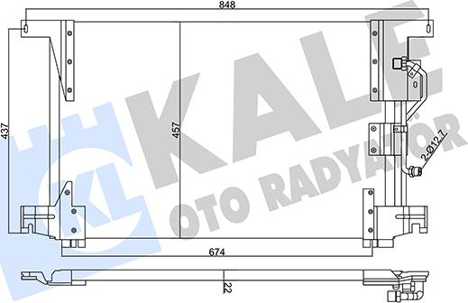 KALE OTO RADYATÖR 360155 - Конденсатор, кондиціонер autocars.com.ua