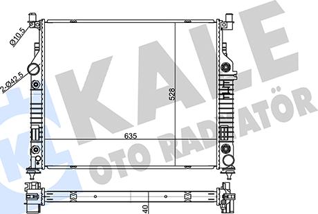 KALE OTO RADYATÖR 360160 - Радіатор, охолодження двигуна autocars.com.ua