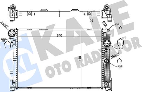 KALE OTO RADYATÖR 360180 - Радіатор, охолодження двигуна autocars.com.ua