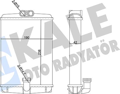 KALE OTO RADYATÖR 360205 - Теплообмінник, опалення салону autocars.com.ua